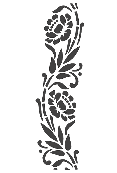 Flower Stencil Silhouette Carving Wall Art Free DXF File Free Download ...