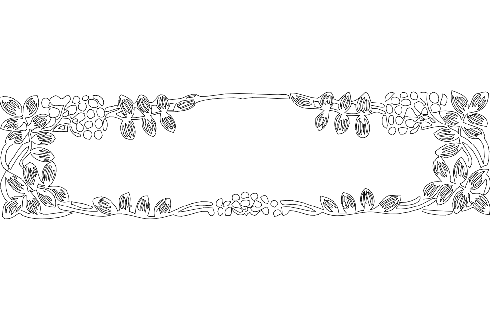 Flowers Panel Screen Free DXF File