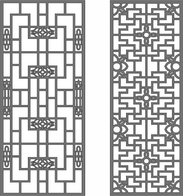 Folded Pattern Interlaced Decor Seamless Floral Jali For Laser Cut Free Vector File