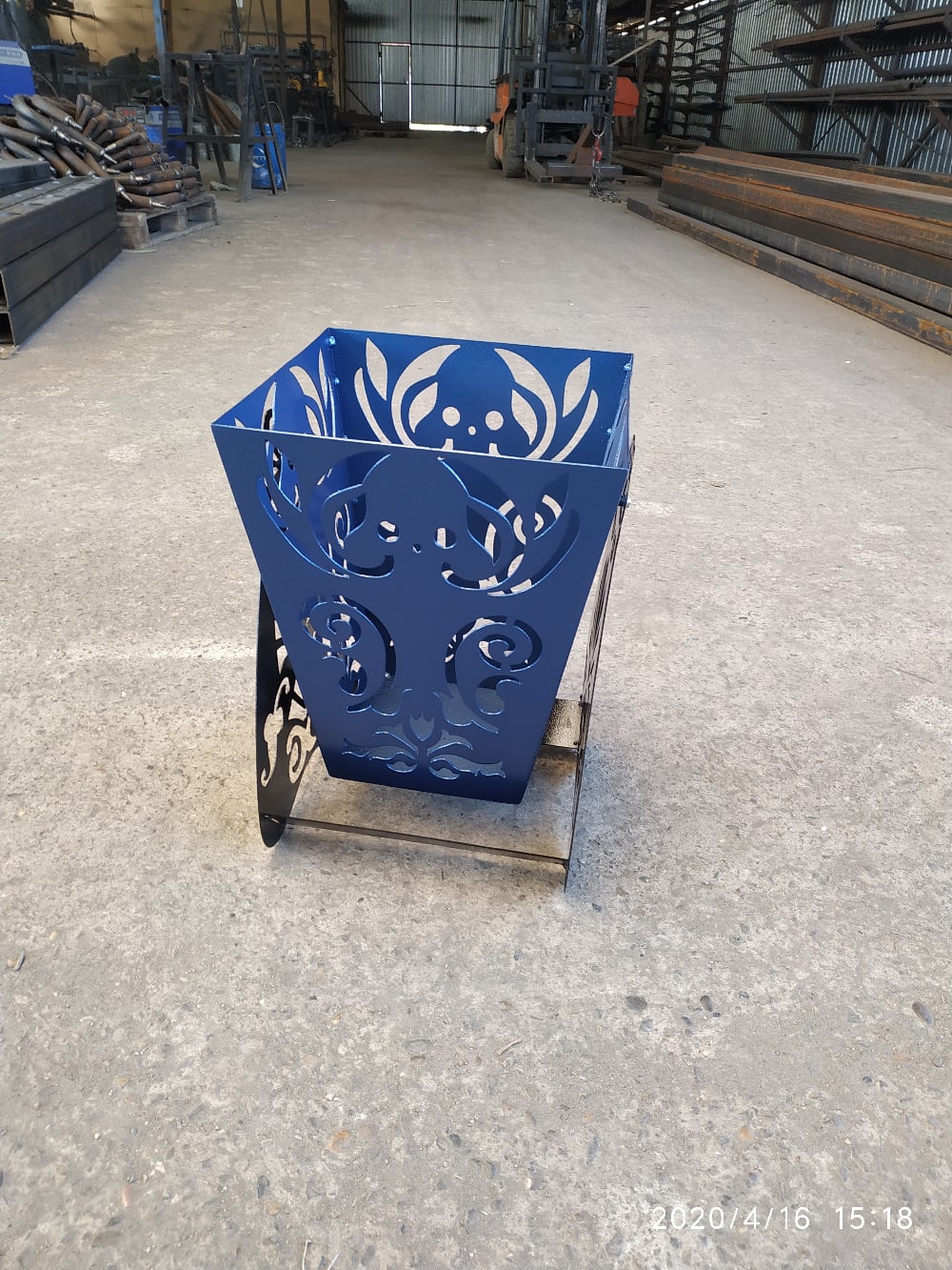 Garbage Basket Waste Container Laser Cut Plasma Cut Plans Free DXF File