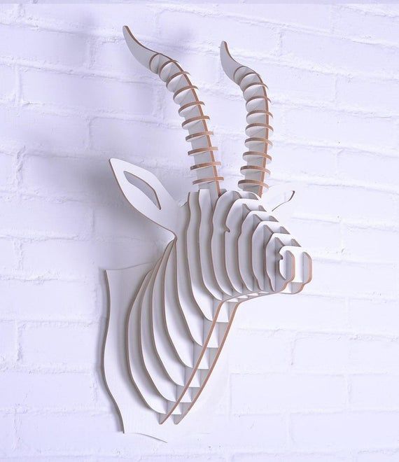 Gazelle Head Puzzle Free DXF File