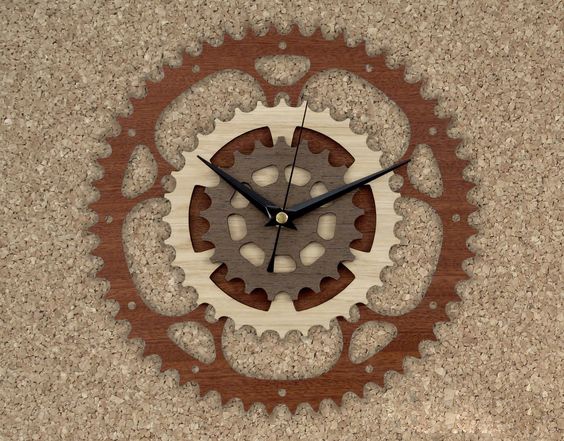 Gears Wall Clock Free Vector File