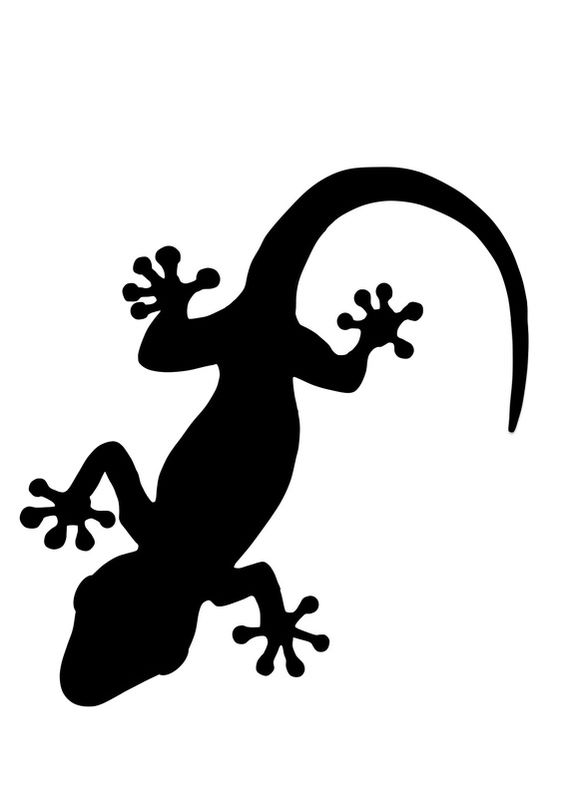 Gecko Leopard Gecko Clipart Silhouette Free DXF File