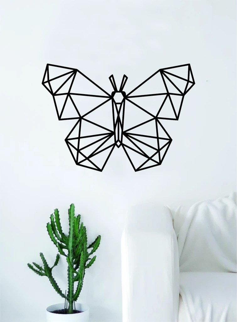 Geometric Butterfly Wall Art Free DXF File