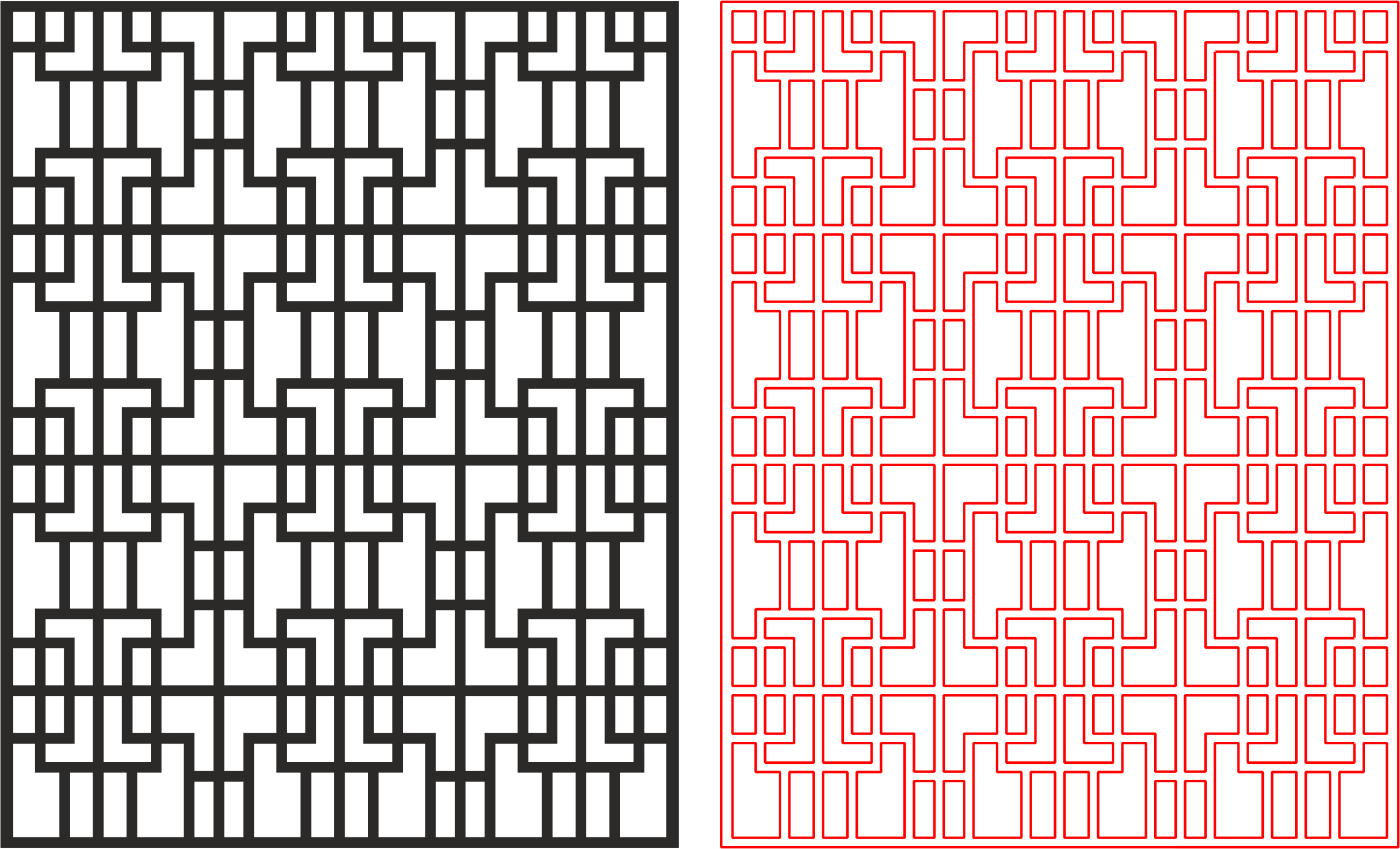 Geometric Wireframe Art Pattern Free DXF File