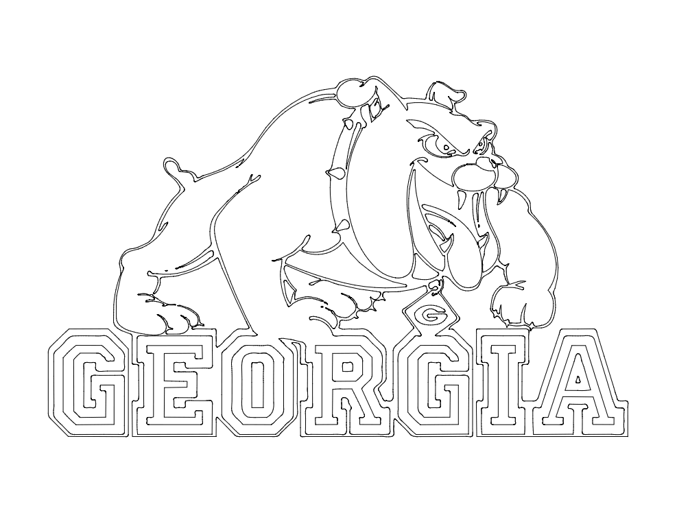 Georgia Bulldogs Logo Free DXF File