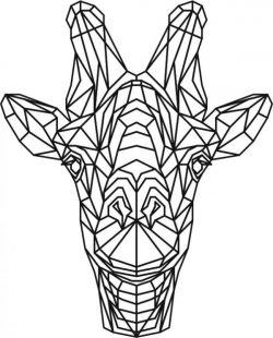 Giraffe Head 3d Murals Laser Cut Plasma Decal Free DXF File