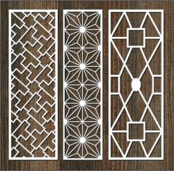 Glass Frame Column Pattern For Laser Cut Cnc Free Vector File