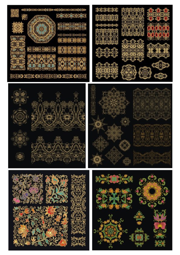 Golden Mandala Luxury Design Elements Ornament Free Vector File