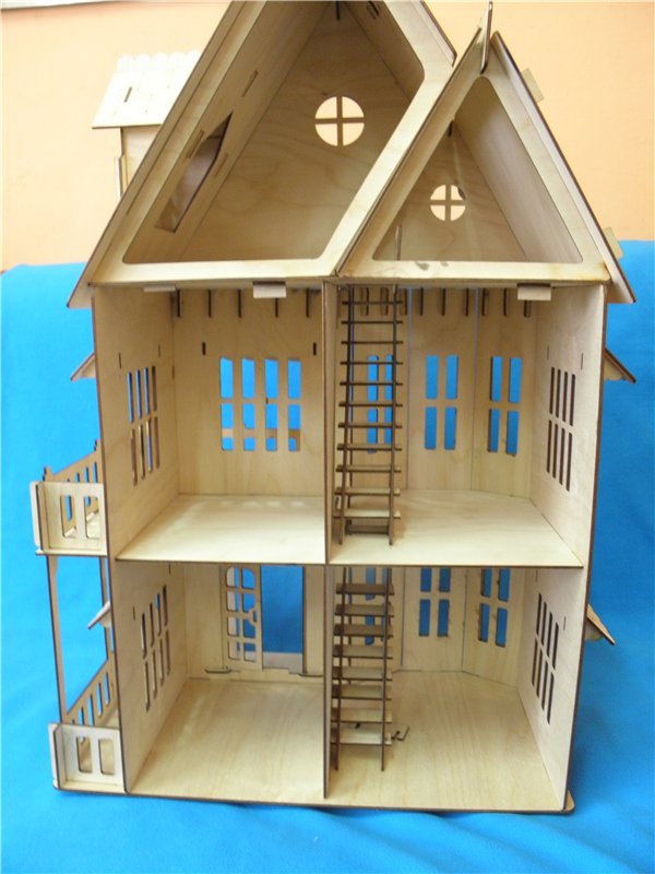 Gothic House Mini Two Floor Dollhouse For Laser Cut Free DXF File