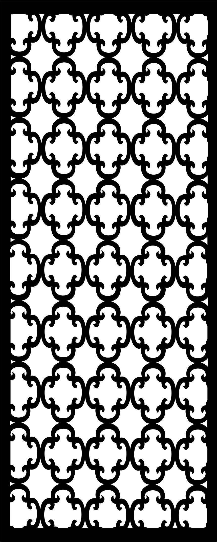 Grill Design Pattern Decoration Seamless Screen For Laser Cut Free Vector File