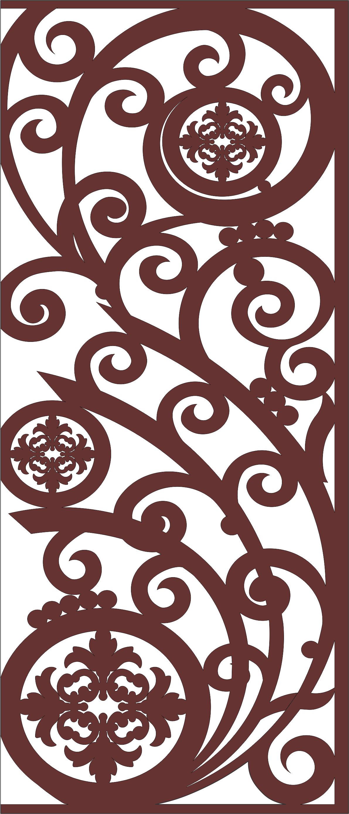 Grill Panel For Room Divider For Laser Cut Free Vector File