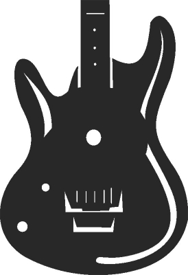 Guitar Wall Clock Free Vector File