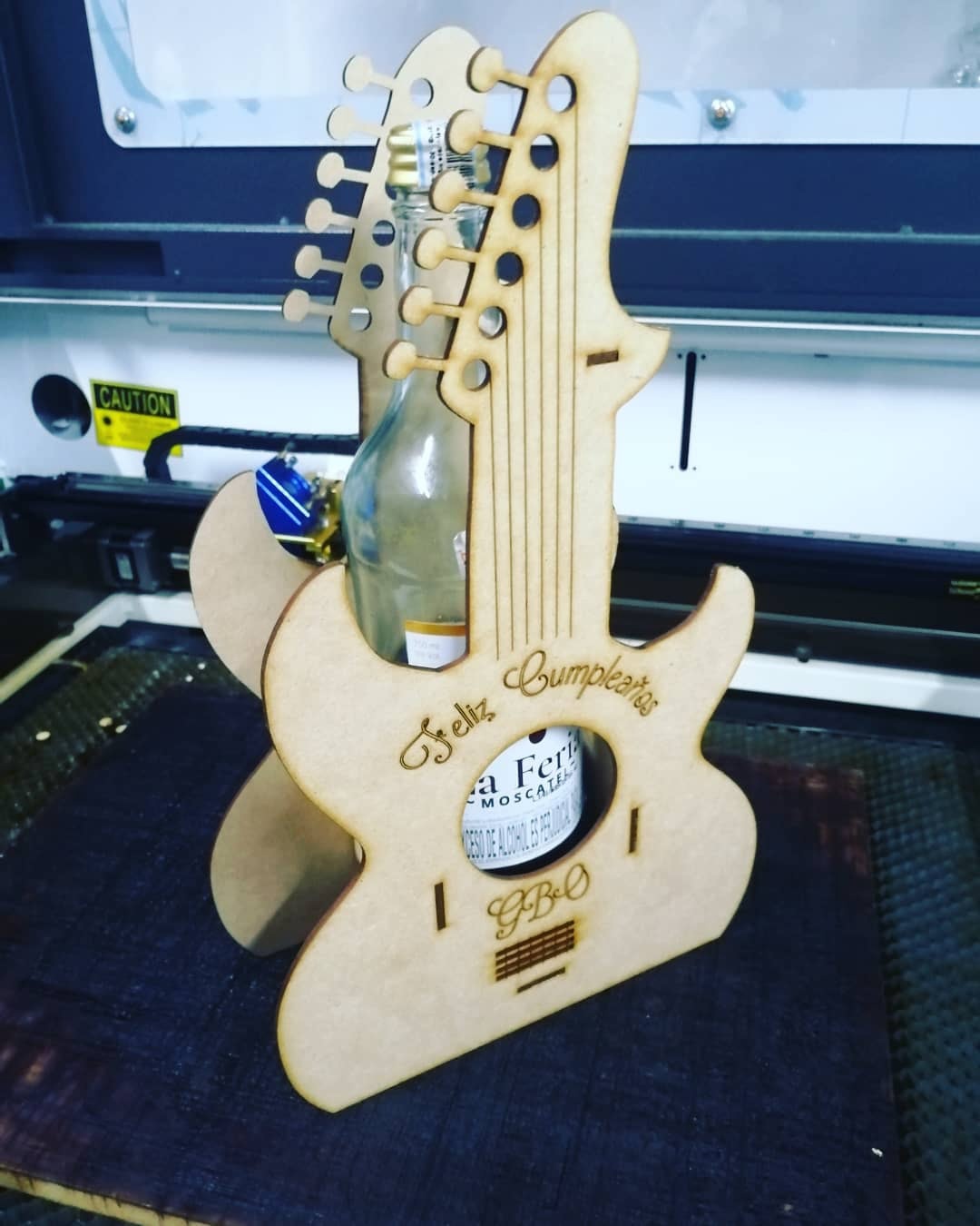 Guitar Wine Box For Laser Cut Free Vector File