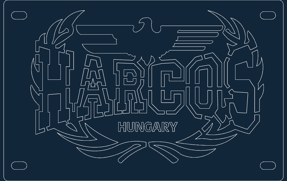 Harcos Rendszam Free DXF File