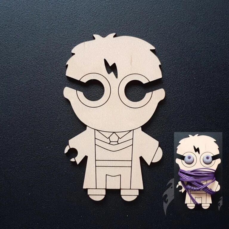 Harry Potter Earphone Holder Layout For Laser Cut Free DXF File