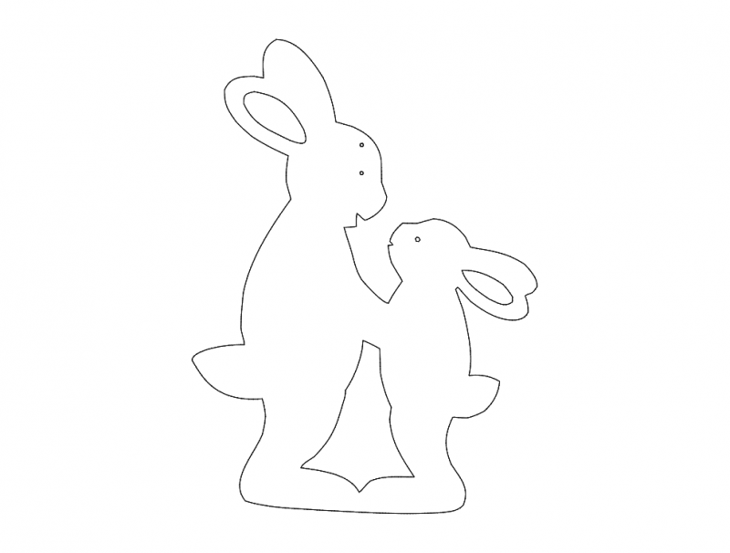 Hasen (rabbits) Free DXF File