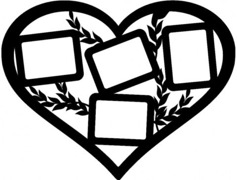 Heart Foto Frame Free DXF File