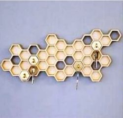 Honeycomb Key Holder For Laser Cut Free DXF File