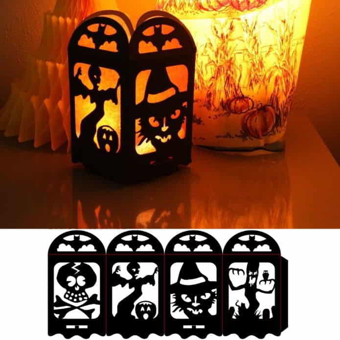 Horror Skull Wooden Night Light Lamp Free DXF File