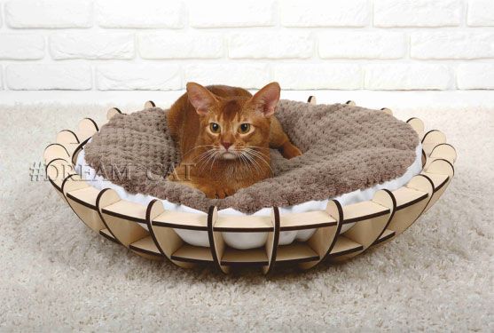 House For Cats Laser Cutting Free Vector File