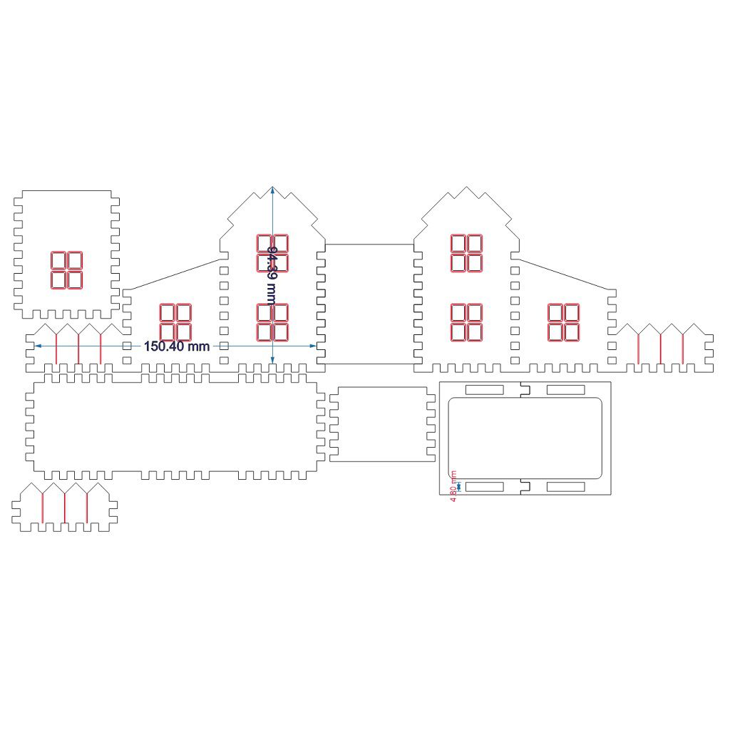 House Stationary Stand Laser Cut Free Vector File
