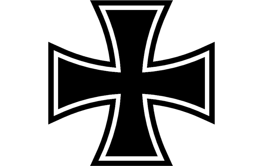 Iron Cross Logo Free DXF File