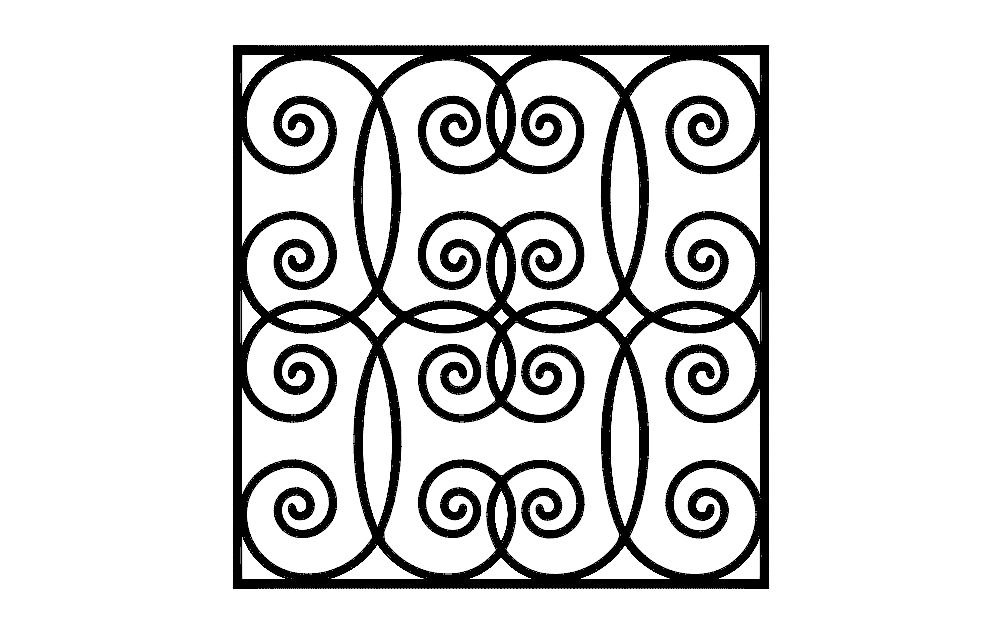 Ironwork Grilles Design Free DXF File