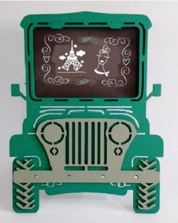 Jeep Picture Frame For Laser Cut Free DXF File