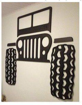 Jeep Wall Panel For Laser Cutting Free Vector File