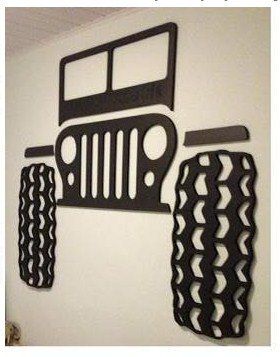 Jeep Wall Panel For Laser Cutting Free DXF File