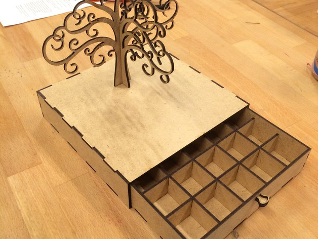 Jewelry Box For Laser Cut Free Vector File