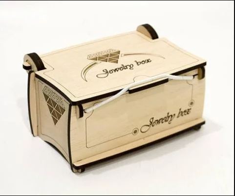 Jewelry Box With Lid For Laser Cut Free Vector File