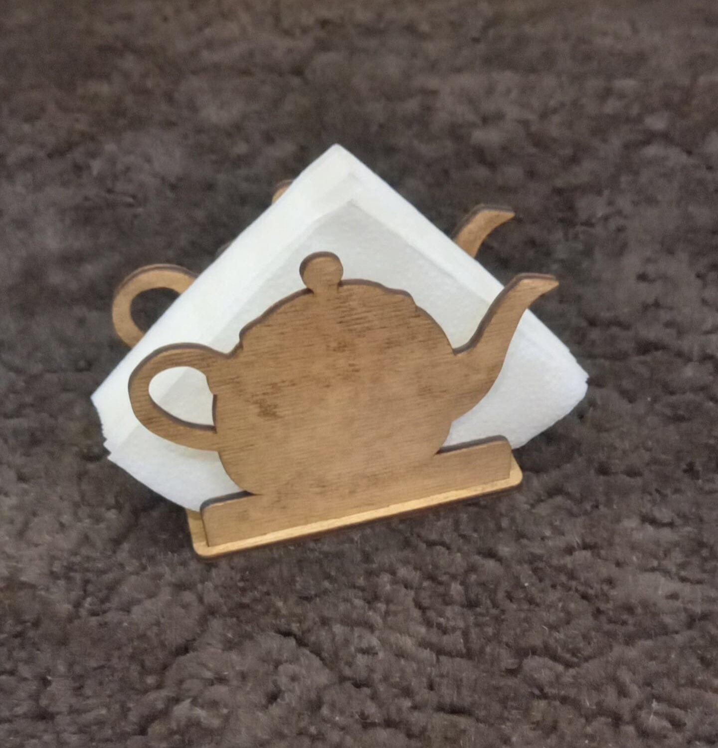 Kettle Shaped Napkin Holder For Laser Cut Free Vector File