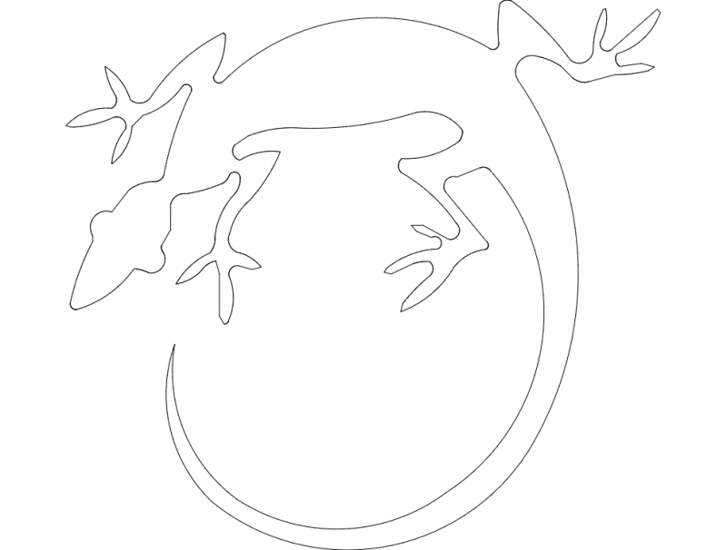 Lagarto (lizard) Free DXF File