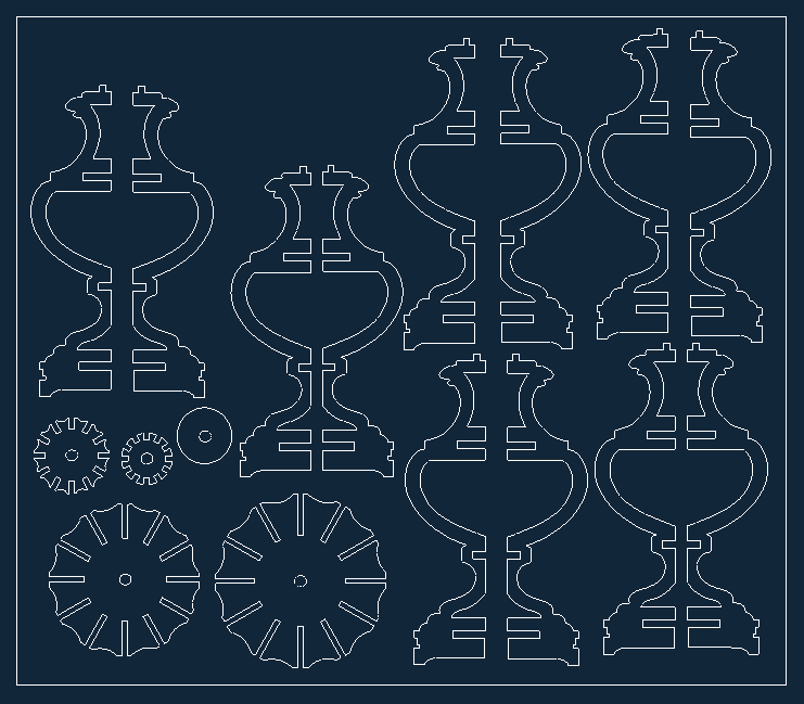Lamp 2d Flat Free DXF File