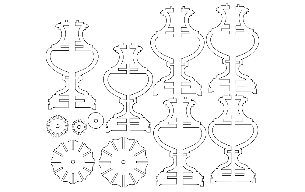 Dxf чертежи для чпу фрезера по дереву