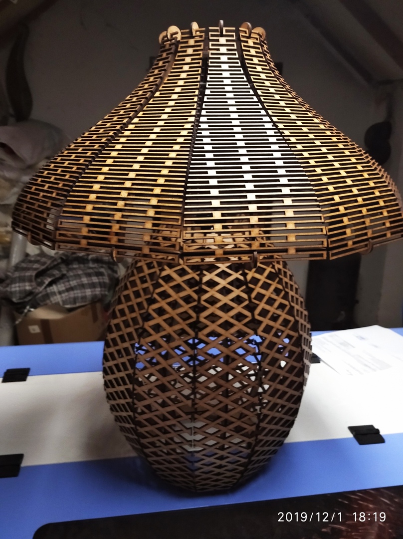 Lamp 3mm Mdf e27 Free DXF File