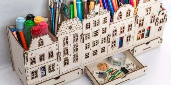 Large Amsterdam Houses Design Organizer For Laser Cut Free DXF File