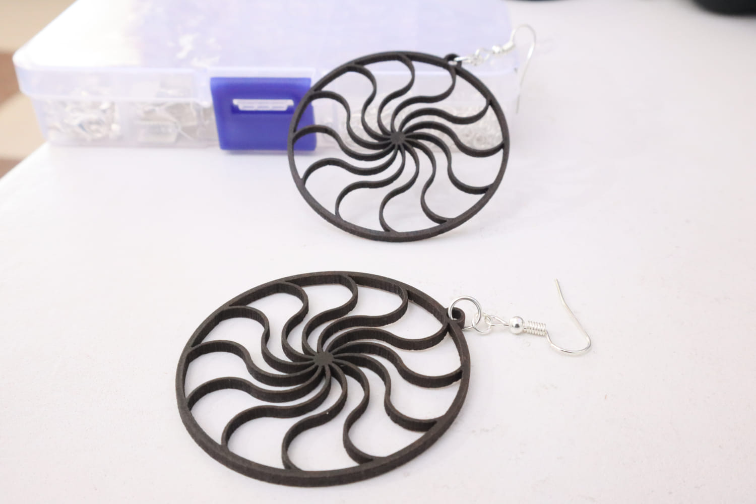 Large Circular Earrings Laser Cut Free Vector File