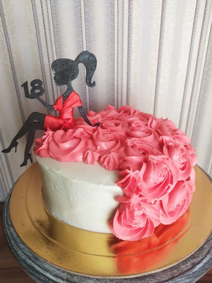 Laser Cut 18th Birthday Cake Topper Free DXF File
