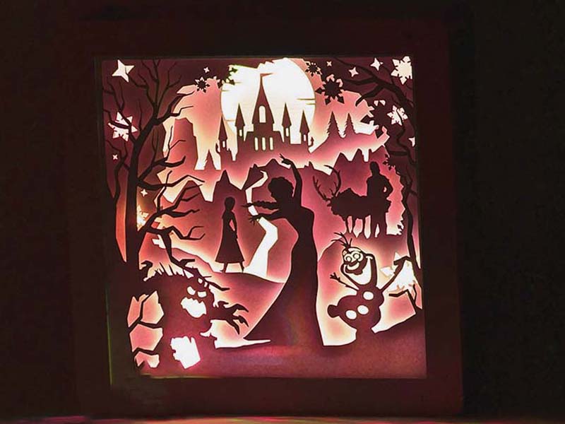 Laser Cut 3d Illusion Lamp Led Light Box Free DXF File