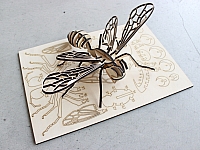 Laser Cut 3d Puzzle Bee Puzzle Template Free DXF File