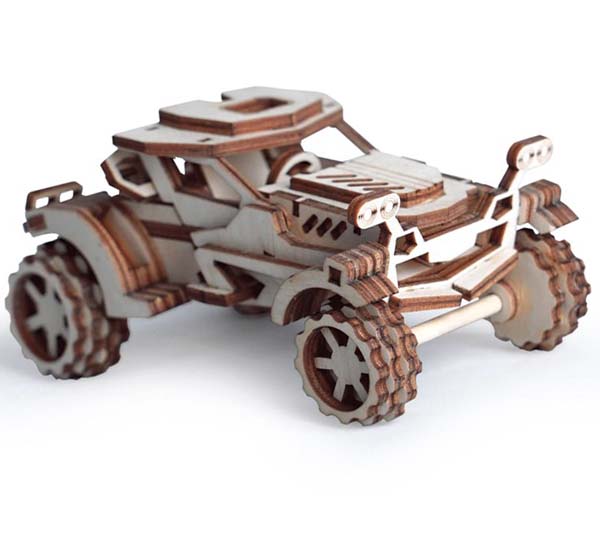 Laser Cut 3d Puzzle Toy Car Free Vector File