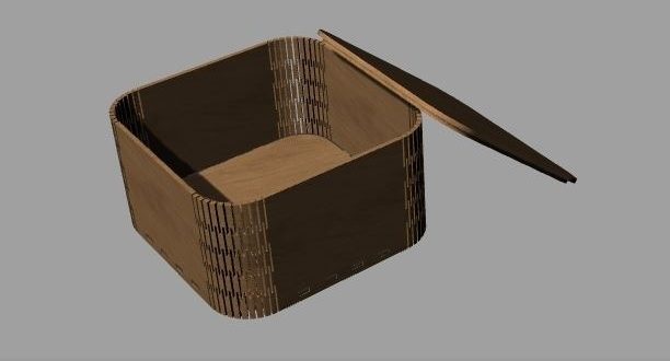 Laser Cut 3mm Plywood Box Free DXF File