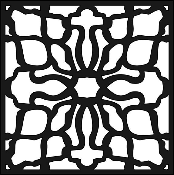 Laser Cut Abstract Geometric Design Pattern Free Vector File