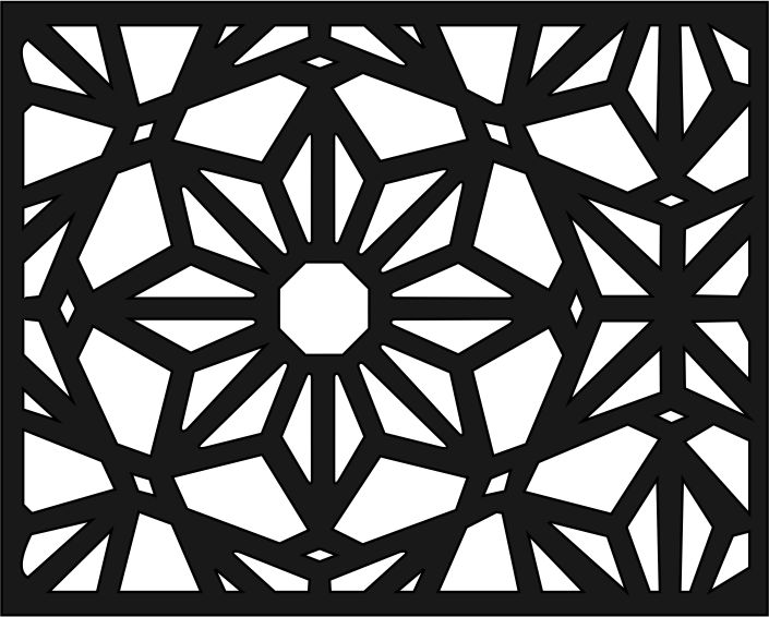 Laser Cut Abstract Geometric Screen Design Pattern Free Vector File