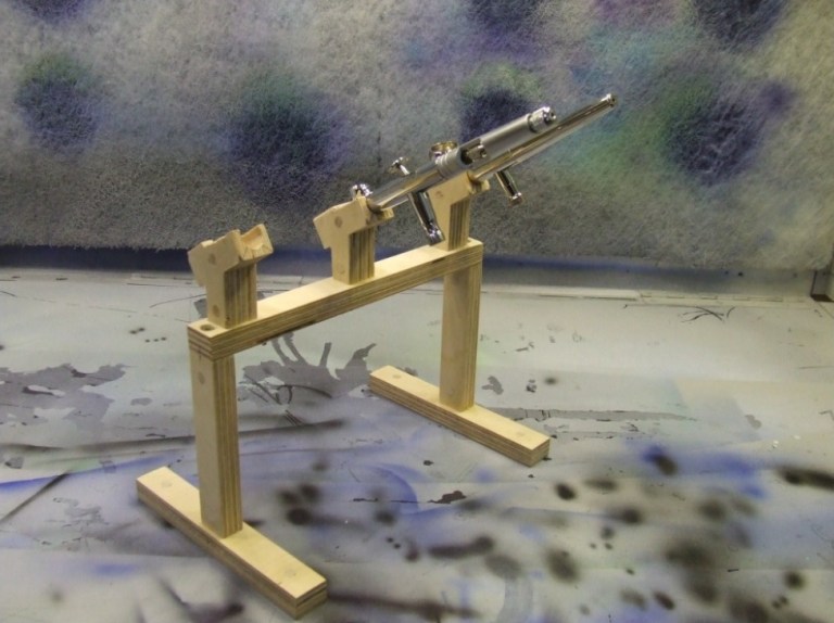 Laser Cut Airbrush Holder Drawing Free DXF File
