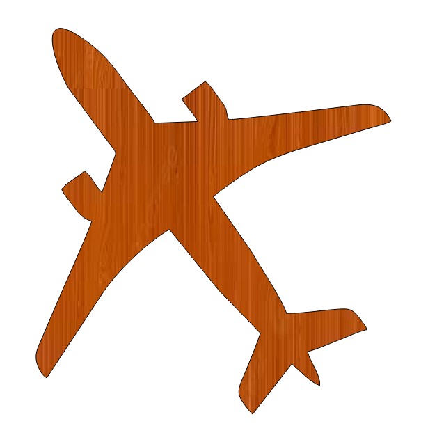 Laser Cut Airplane Illustrated On White Background Free Vector File