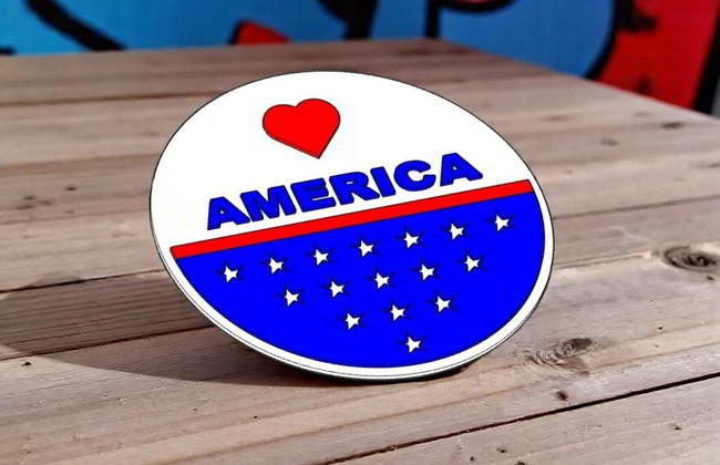 Laser Cut America Patriotic Sign July 4th Door Decor Free DXF File